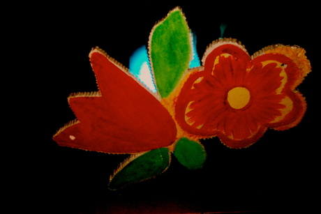 Coloured paper flower