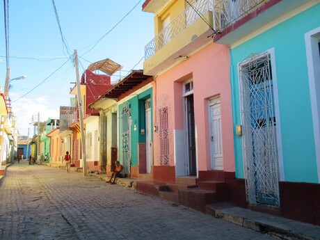 Kleurrijke straat in Trinidad