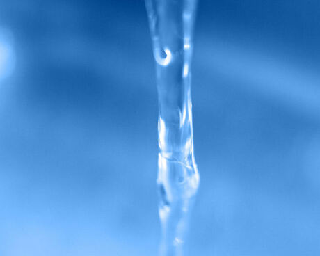 Water in het blauw