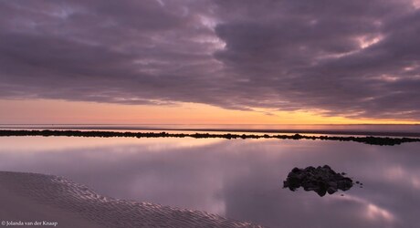 Zonsondergang strand Ameland