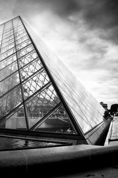 Louvre in clouds