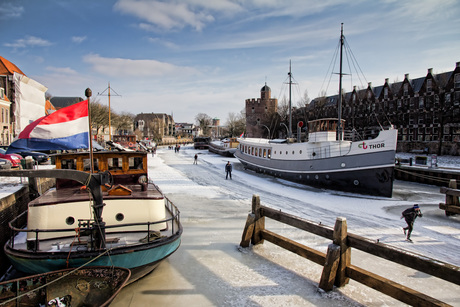 schaatsen op de Thorbeckegracht 2