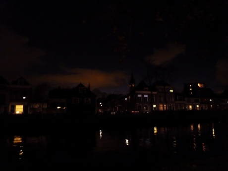 Gezicht op Delft - in de avond