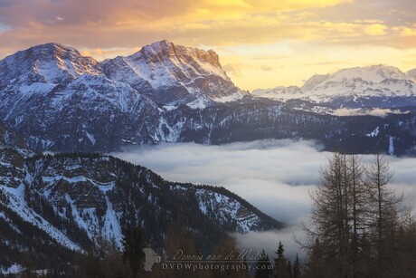 Zonsondergang in de Dolomieten