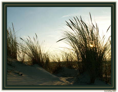 Duinen bij zonsondergang