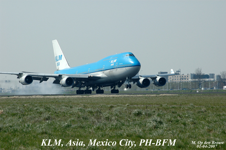 KLM, Asia, Mexico City, PH-BFM