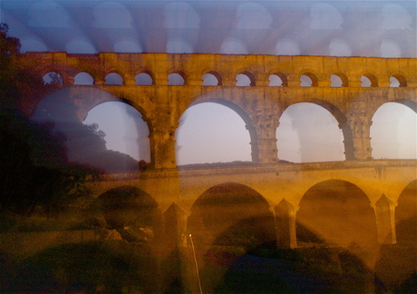 Pont du gard by night