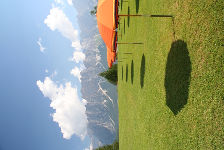 Parasols in de Dolomieten