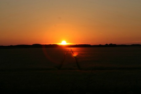 sunset over texel