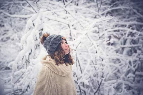 Looking up for snow