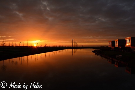 Dronten zonsondergang