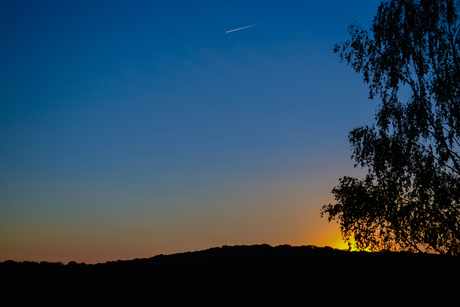zonsondergang op Camping la Jonquille