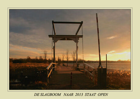 De slagboom naar 2013 staat open