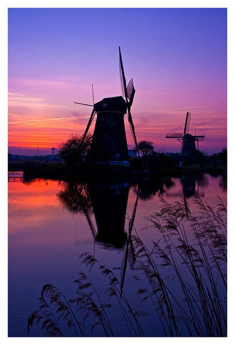 Kinderdijk by Sunset