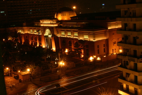 Egyptisch museum by night