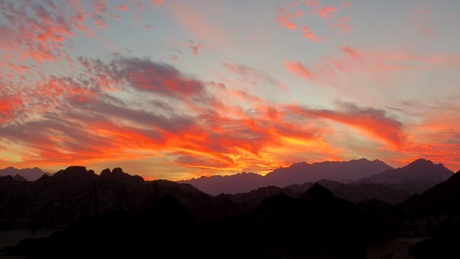 Sunset over the Sinai desert