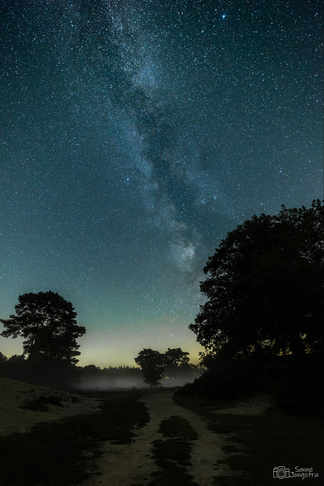 Melkweg op de heide