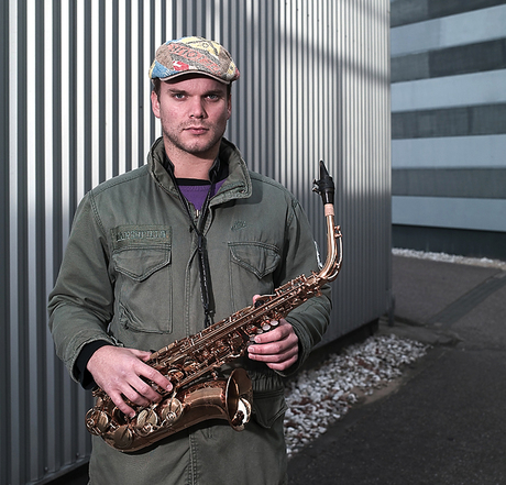 Niels met saxofoon