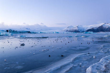 Jökulsárlón ijsbergenmeer, IJsland