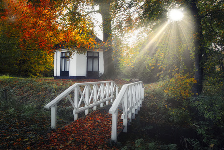 Theehuisje in de herfst
