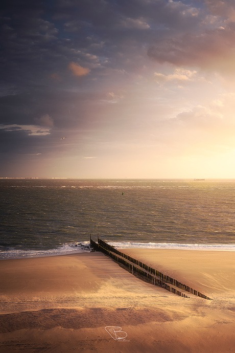 Storm aan de kust