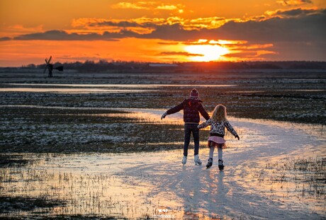 Schaatsen op Texel