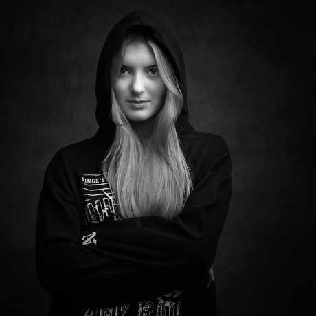 Portret met Hoodie