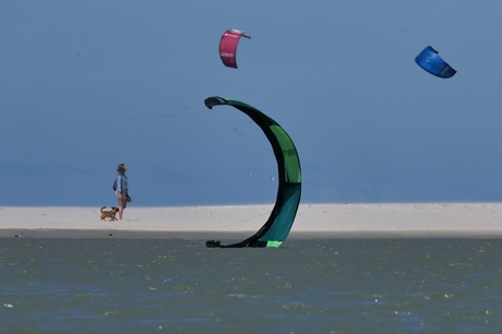 Waar is de kitesurfer?