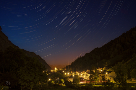 Star trails at Rhêmes-Saint-Georges