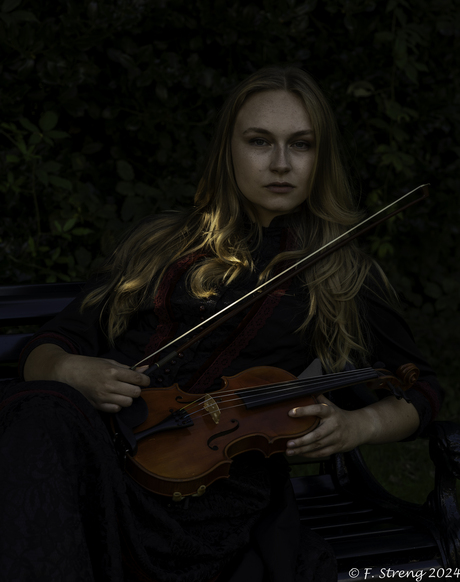 Girl with violin