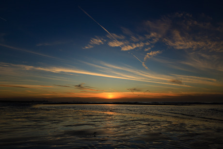 zonsondergang in cadzand