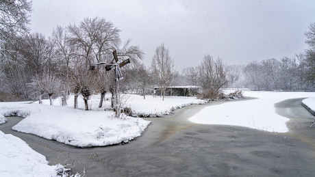 Landelijk sneeuwlandschap