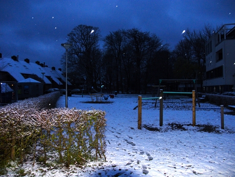Blue snow
