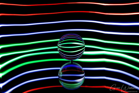 Lightpainting met glazen bol