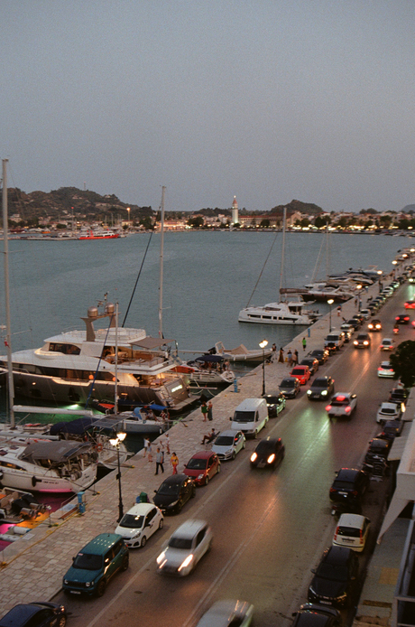 Zakynthos stad, schemering