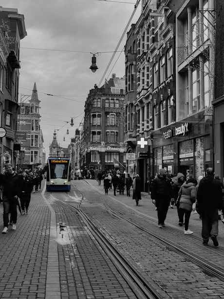 Amsterdam in black and white met een knipoog