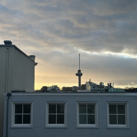 sunset at the museum