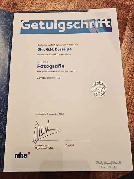 Certificaat is binnen 