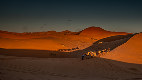 Zodra de zon ondergaat