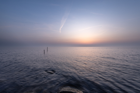 Zonsondergang bij Warns