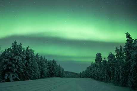 Noorderlicht in noord Finland