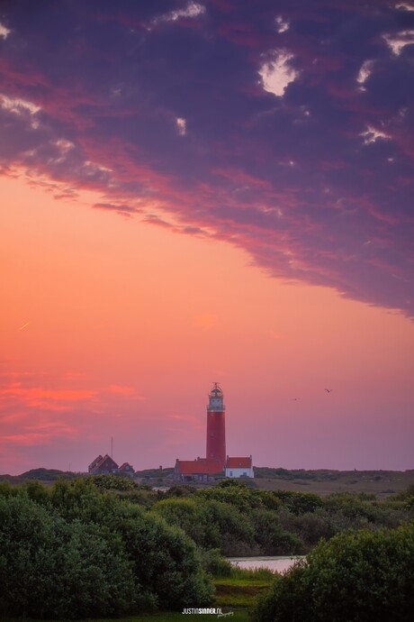 Zacht licht tijdens zonsondergang.