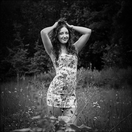 Zomers buiten portret