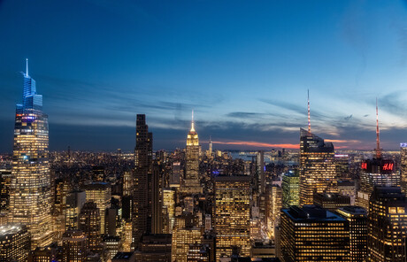 Empire State Building tijdens het Blauwe Uurtje