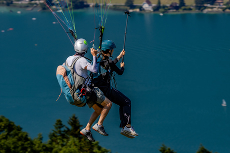 Selfie maken tijdens het paragliden