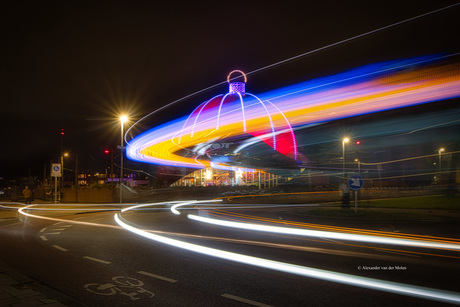 Lighttrails bij DOT
