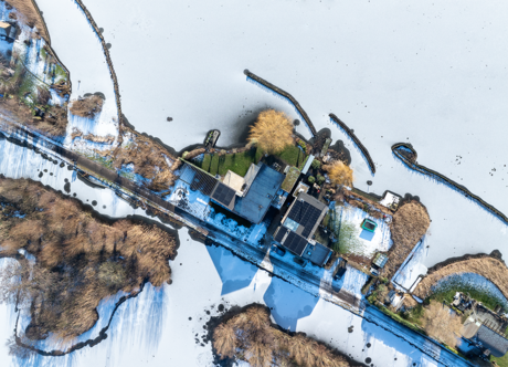 Bevroren Reeuwijkse plassen