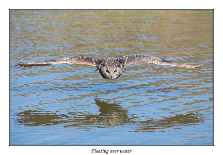 Floating over water