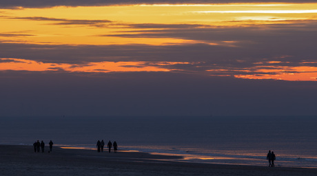 Struinen op het strand