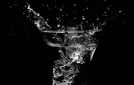 Oefenen met splash fotografie